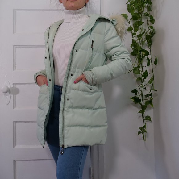 Mint Green colour winter coat - Picture 8 of 16